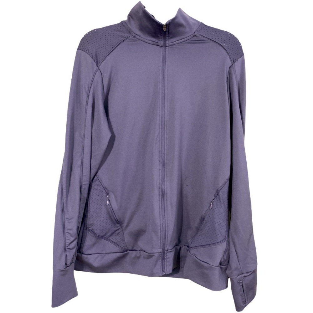 Champion mesh activewear zip up jacket l